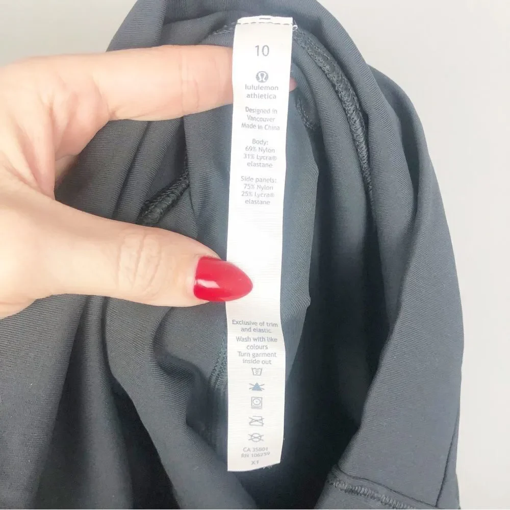 LULULEMON | Dark Gray Serene Tights High Waisted Leggings Women’s Size 10